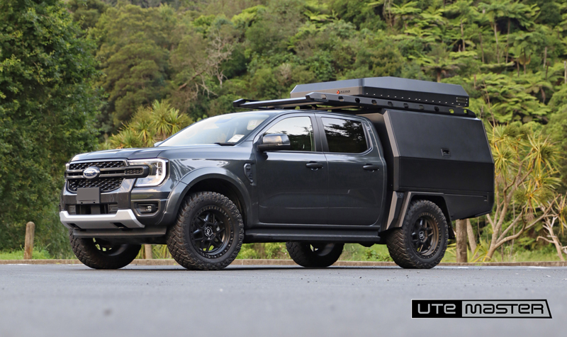 Next Gen Ford Ranger Sport Black TrailCore Ute Overlanding 4x4 Camping Roof Top Tent Tray Canopy