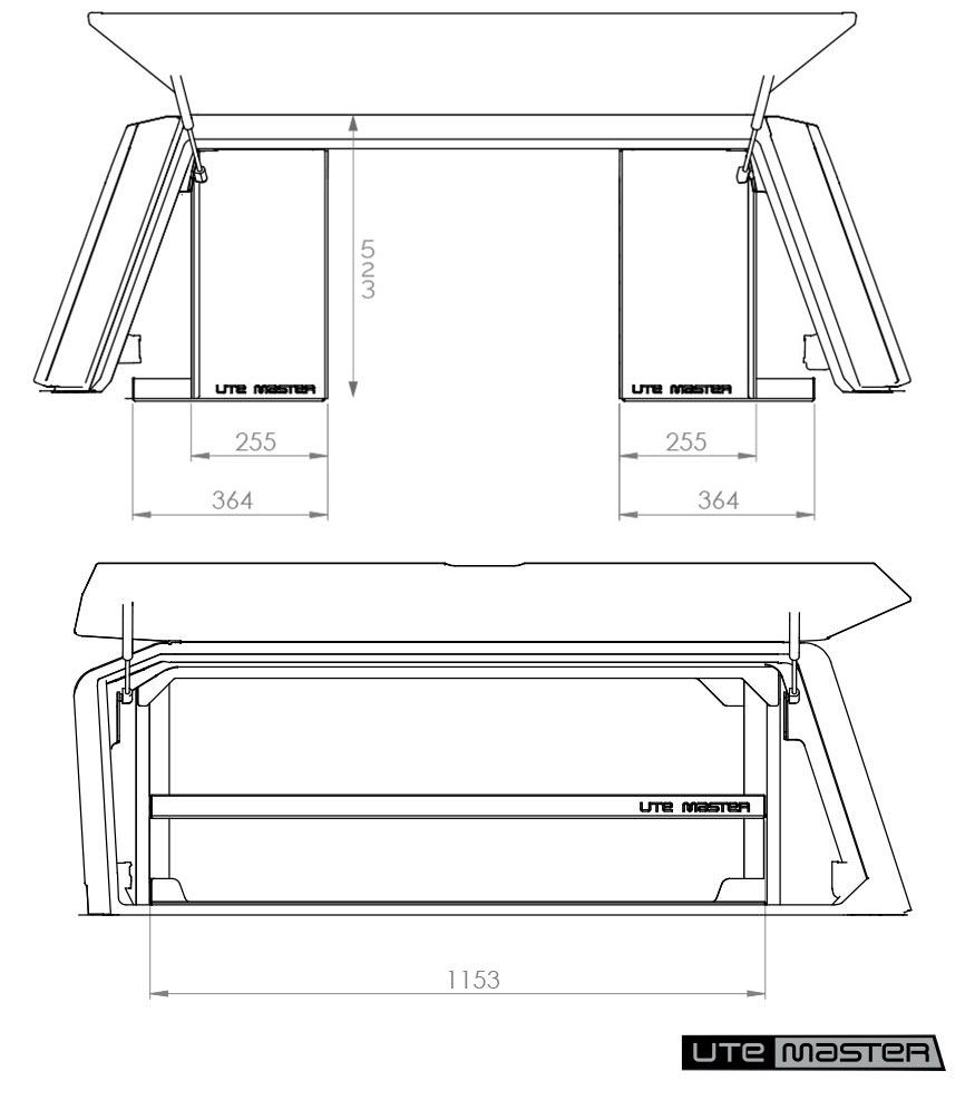 Canopy Shelving Dimensions Utemaster Centurion 