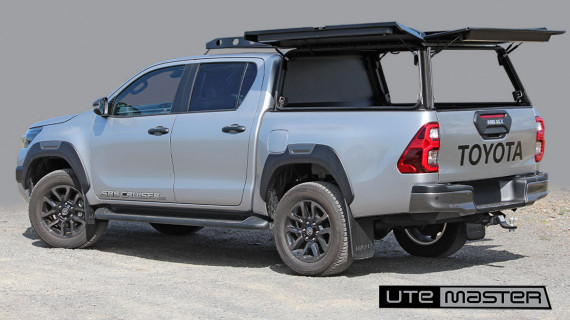 Hilux SR5 Cruiser Grey Canopy Ute Grey Side Access Roof Rack Central Locking Utemaster Centurion
