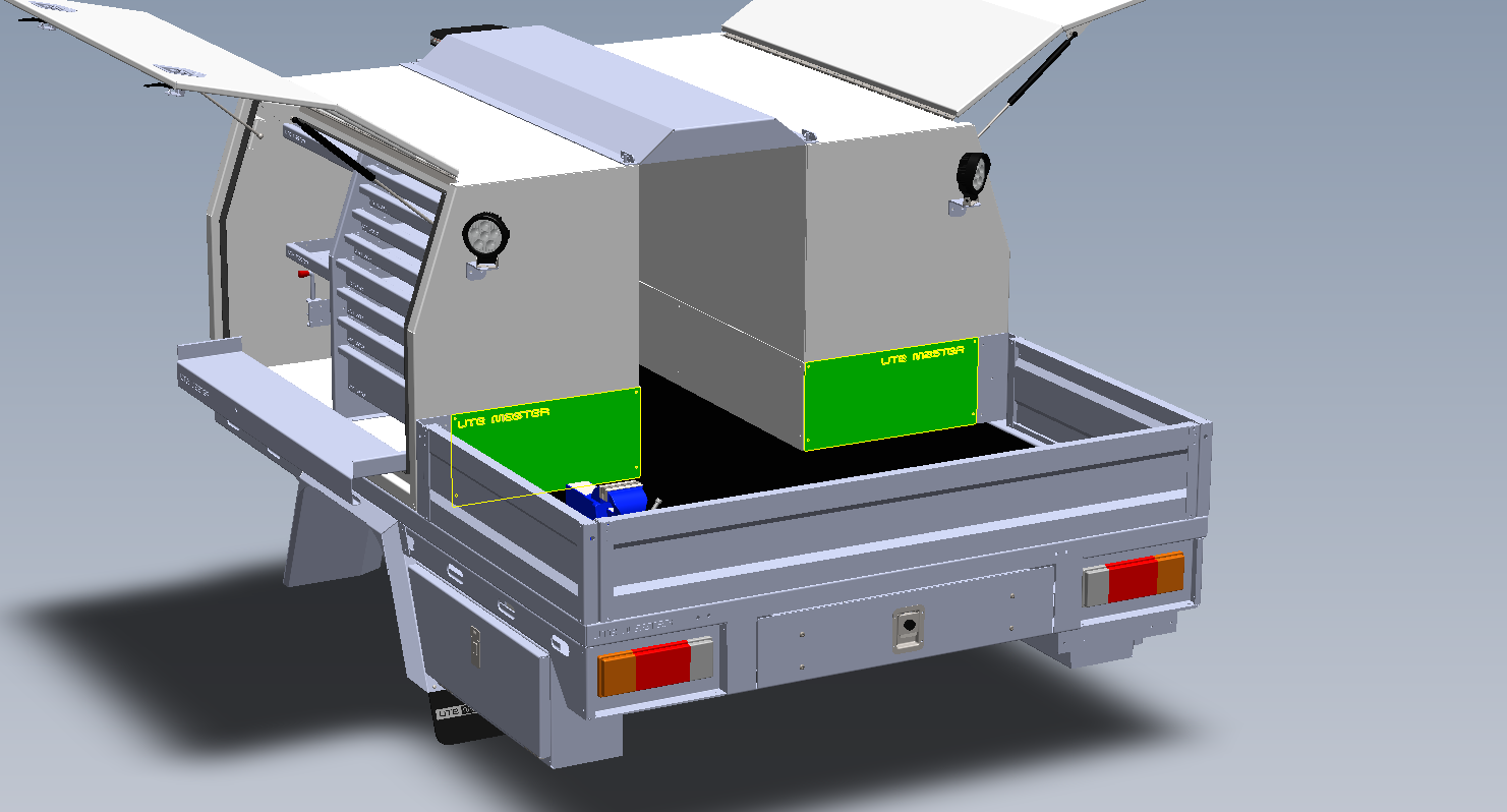 Rear protection plates Uteamster Deck and toolbox Rear protection plates Uteamster Deck and toolbox