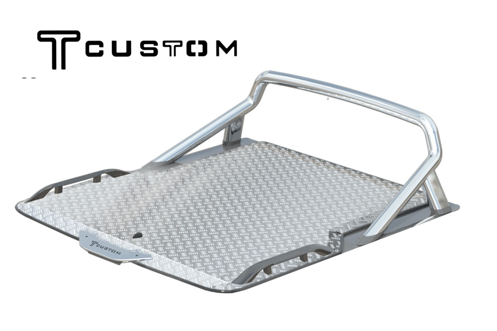 T-Custom Central Locking Load-Lid to suit Toyota Genuine Sports Bars - Mill Finish