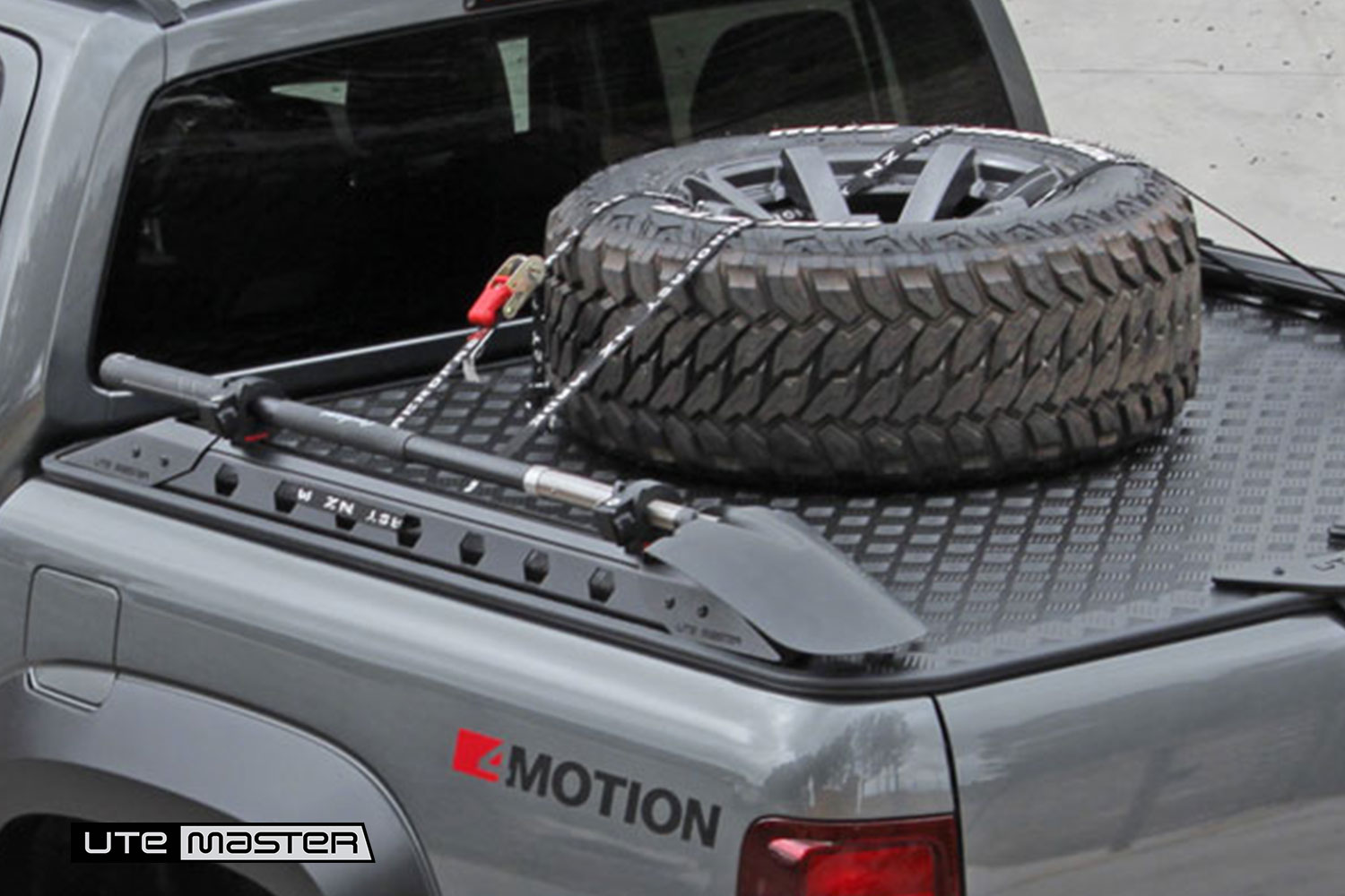 Utemaster Load Lid Destroyer Side Rails Volkswagen Amarok Destroyer Side Rails Black Grey Volkswagen Amarok Spade Holder