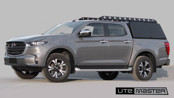 2021 Mazda BT50 Centurion Ute Canopy Cantilever Roof Rack Grey Black Front