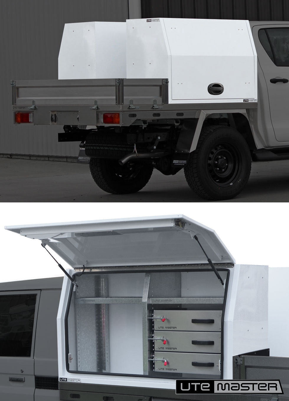 Utemaster Deck and Toolbox Utemaster Toyota Hilux Fleet Individual Ute Toolbox