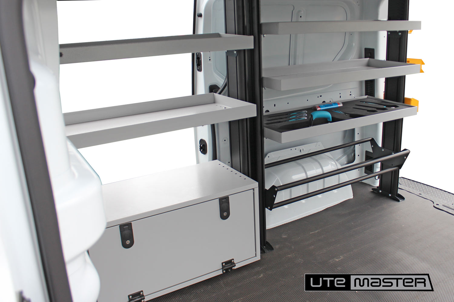 Utemaster Cube Van Shelving to suit Mitsubishi Express Internal Fitout Tradie