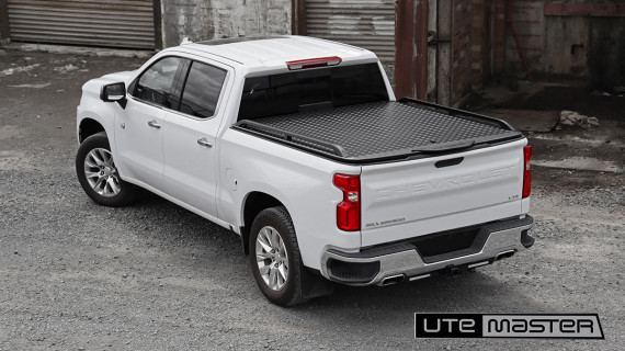 Chevrolet Silverado Hard Lid Pickup White Side Rails Utemaster Load Lid v2