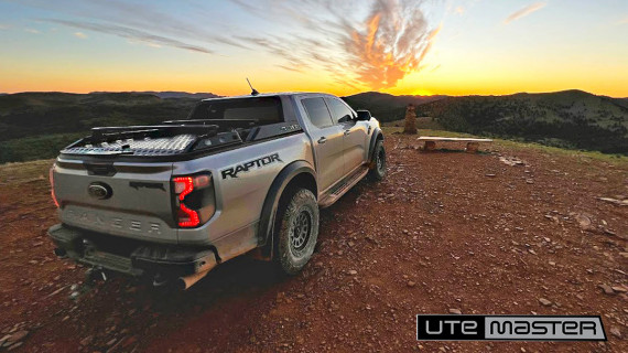 Ford Ranger Raptor Grey Hard Lid Sailplane Cross Bars Offroad v3
