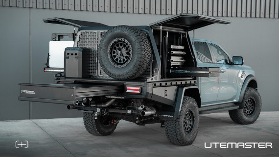 Ford Ranger Raptor TrailCore Tray and Canopy Utemaster Pull out Drawers Jerry can v2