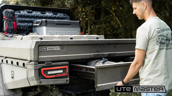 Ford Ranger 2025 Toyota Hilux Utemaster TrailCore Tray Ute Flat Deck Under Tray Drawer Adventure Camping