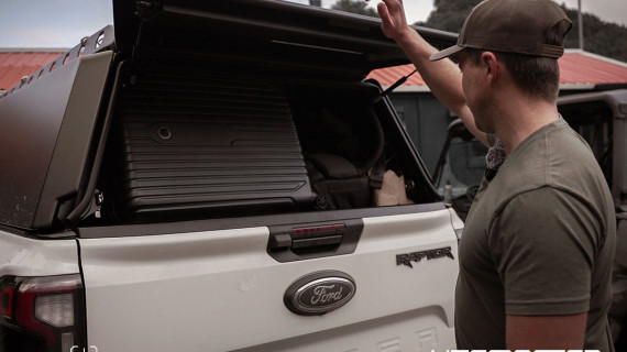 Ford Ranger Raptor Ute White Hunting Fishing Roof Rack Utemaster Centurion 13 v2