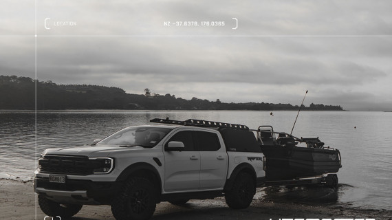 Ford Ranger Raptor Ute White Hunting Fishing Roof Rack Utemaster Centurion 5 v2