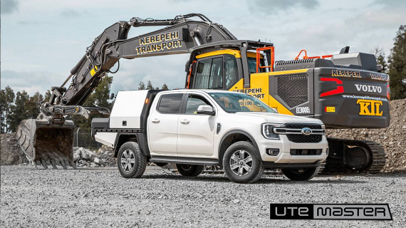 Heavy Diesel Mechanic Ute Fitout Utemaster TrailCore Tray and ToolBox Fleet Setup White Ranger