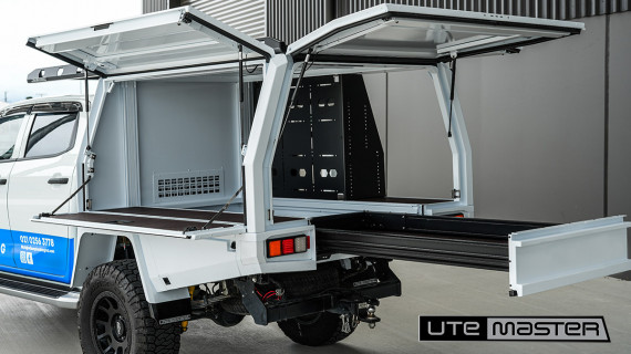 Isuzu D Max 2024 White Tradie Ute Accessories Utemaster TrailCore Service Body