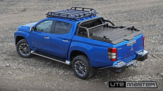 Load Lid for Mitsubishi Triton Blue Sports Bar Bike Racks Hard Lid Tough 200kg Rated