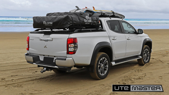 Load Lid to suit Mitsubishi Triton White Utemaster Hard Lid Beach 4WD Surf Roof Top Tent Camping Adventure Overlanding