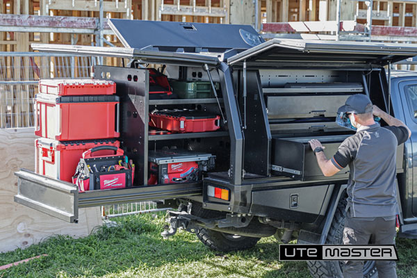 Next Gen Ford Ranger Service Body Tradie  Secure Service Body With Central Locking  Utemaster TrailCore Service Body