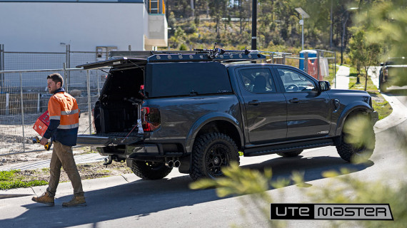 Next Gen Ford Ranger 2024 Grey XLT Wildtrak Raptor Accessories Utemaster Centurion Canopy Builder Tradie Setup