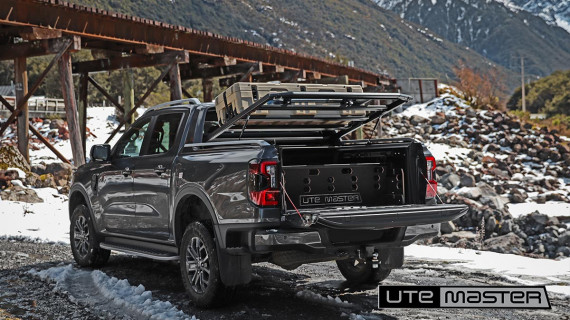 Next Gen Ford Ranger 2024 Wildtrak Roller Shutter Platform Alternative Load Platform Utemaster GearForce Wildtrak System
