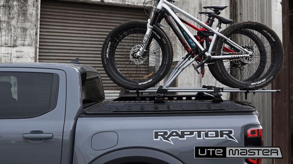 Raptor Ranger NextGen 2022 Grey Bike Racks Tub Wellside Cover Hard Lid Utemaster Load Lid 4x4 v2