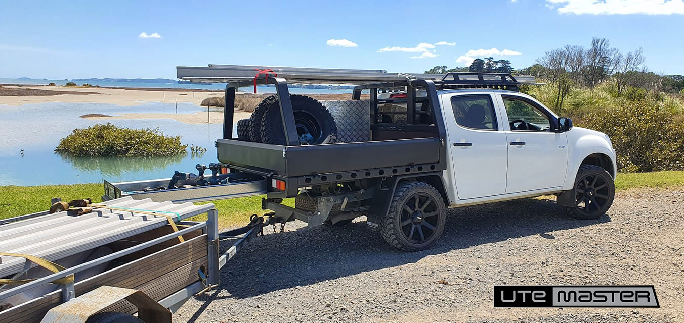 Rear Ladder Rack to suit Double Cab Isuzu D max Steel Flat Deck