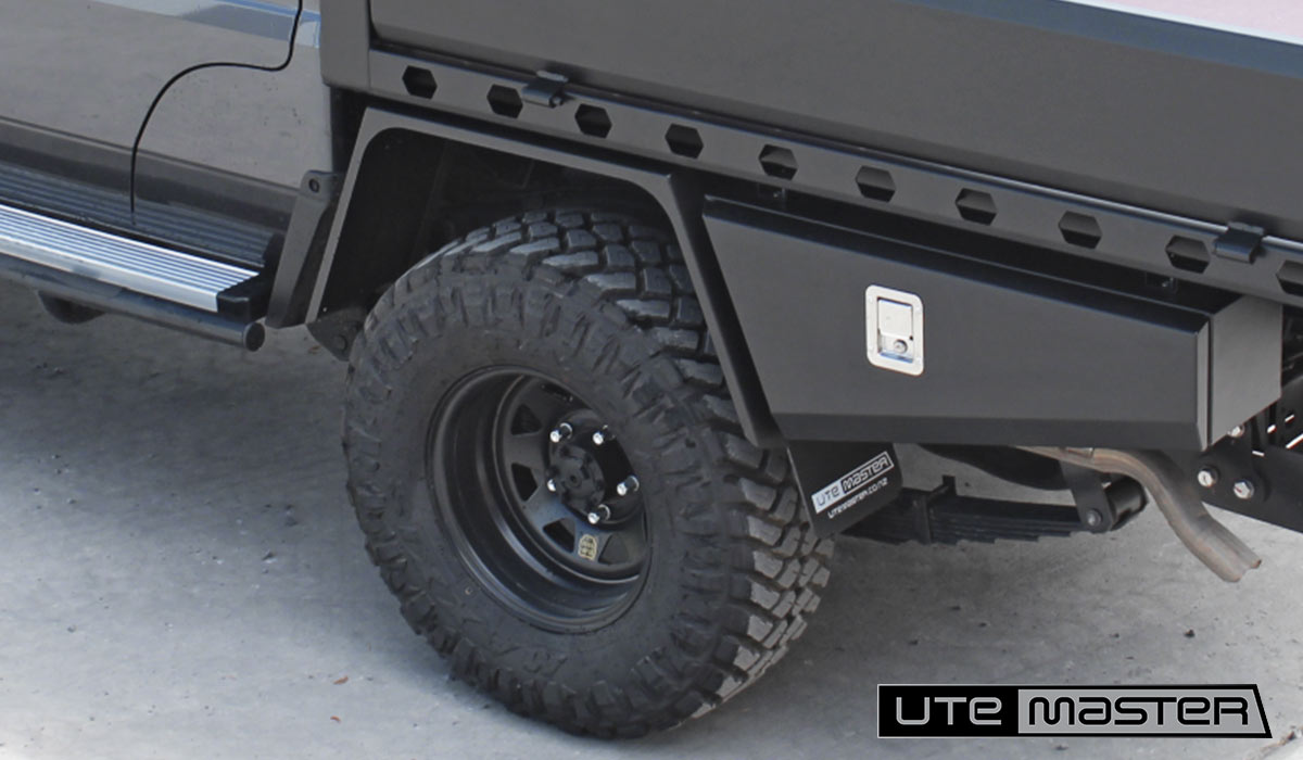 Steel Flat Deck Oasis Black Utemaster Galv Flat Deck Offroad Tyres 4x4