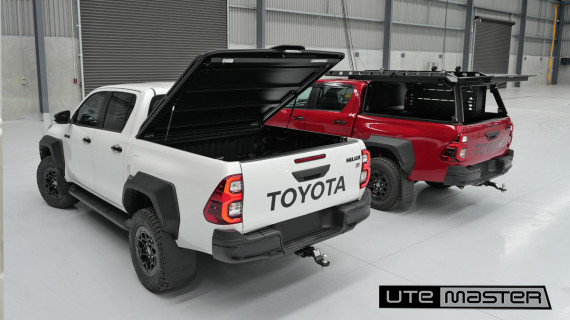 Toyota Hilux 2023 GR Red Canopy Tradie Ute Hard Lid Tub Canopy v3