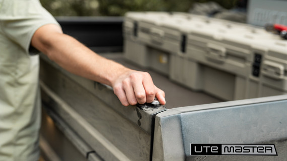 Ute Flat Deck Utemaster TrailCore Tray Slam Latch Side Boards