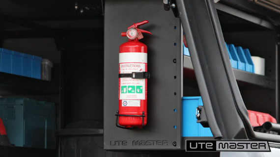 Utemaster Centurion Canopy Shelving Ford Ranger Builders Ute Tradie Setup Fire Extinguisher