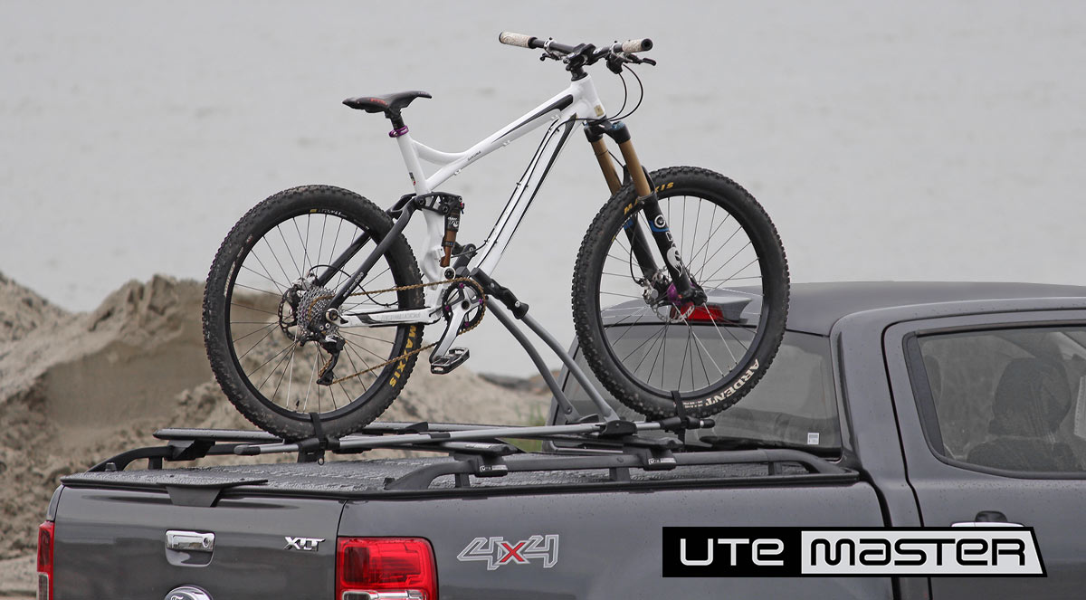 Utemaster Load Lid with two bikes Grey Black Hard Lid Tonneau