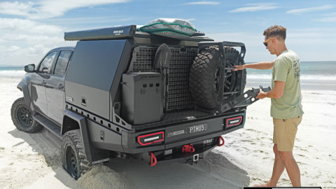 Utemaster TrailCore Tray Canpy Rear Fold Down Ladder Accessory