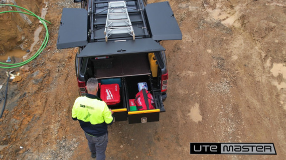 Utemaster Wellside Drawers Tradie Ute Setup for Ford Ranger Ute Drawers Storage