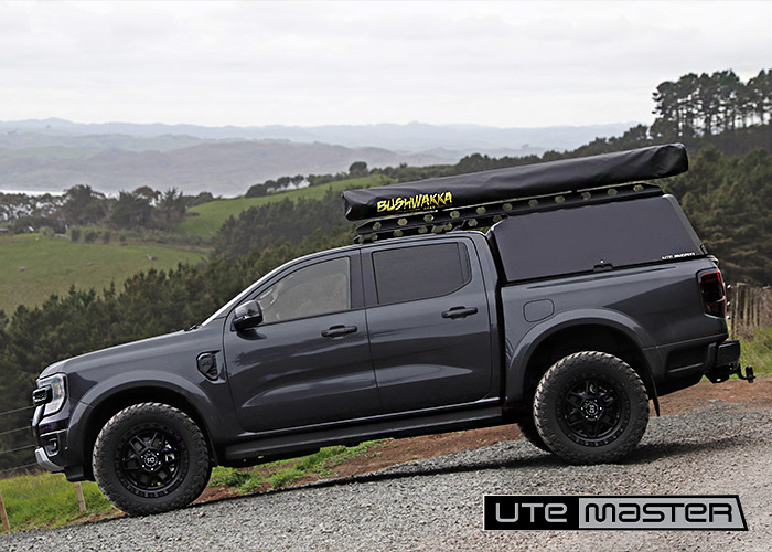 Utemaster Centurion Aluminium Wellside Canopy to suit Next Gen Ford Ranger XLT Sport Wildtrak Grey White Adventure 4x4 Roof Rack Awnig