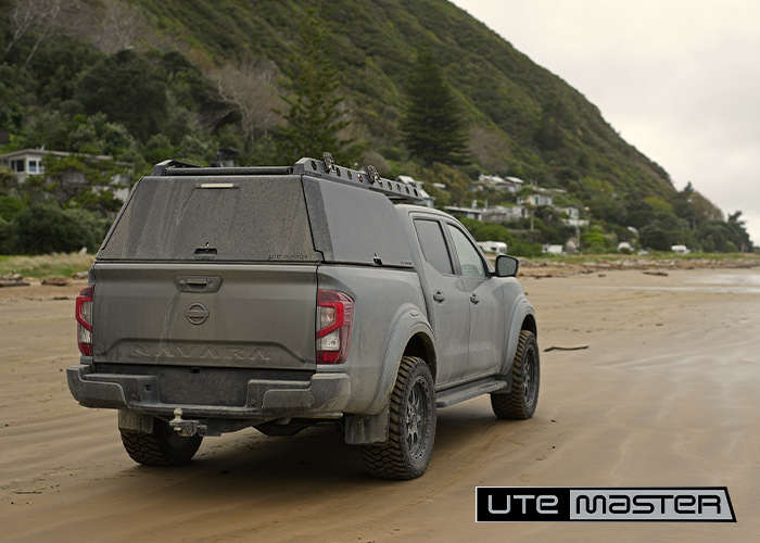 Utemaster Centurion Aluminium Wellside Canopy to suit Nissan Navara Grey Adventure 4x4 Roof Top Tent Rack Tough Beach Fishing