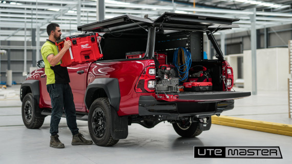 Utemaster Centurion Canopy to suit 2024 Toyota Hilux GR Crusier SR SR5 Red Aluminium Canopy
