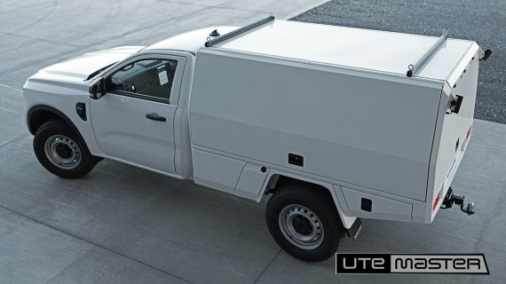 Utemaster TrailCore Service Body Roof Rack Cross Bars Tradie Single Cab Ford Ranger Fleet Ute Trays