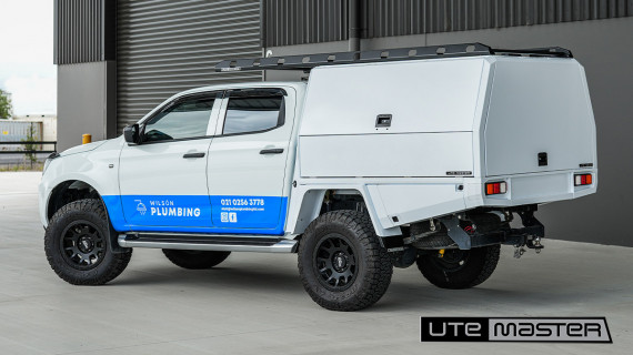 Utemaster TrailCore Service Body to suit Isuzu D Max White 2024 Plumber Ute Setup