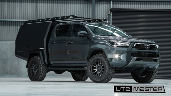 Utemaster TrailCore Service Body to suit Toyota Hilux Grey SR SR5 GR Sport
