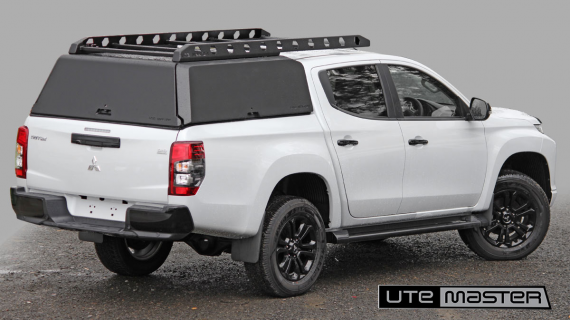 Utemaster Centurion Canopy to suit Mitsubishi Triton Pearl White Black Tough 4x4