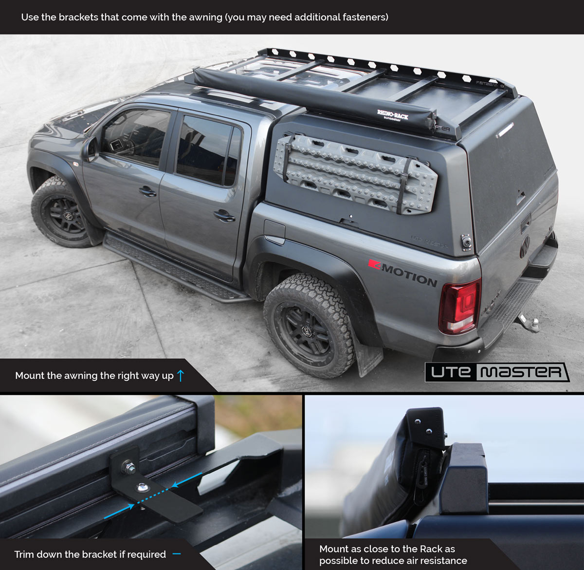 Utemaster Centurion Ute Canopy Awning Mount VW Amarok