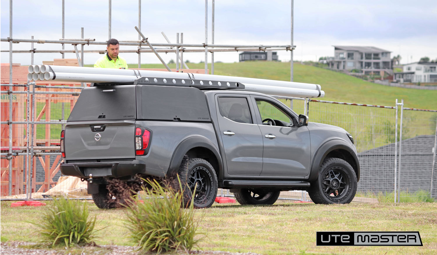 Utemaster Centurion Ute Canopy to suit Nissan Navara 4x4 Tradie Ute Grey Black Navara