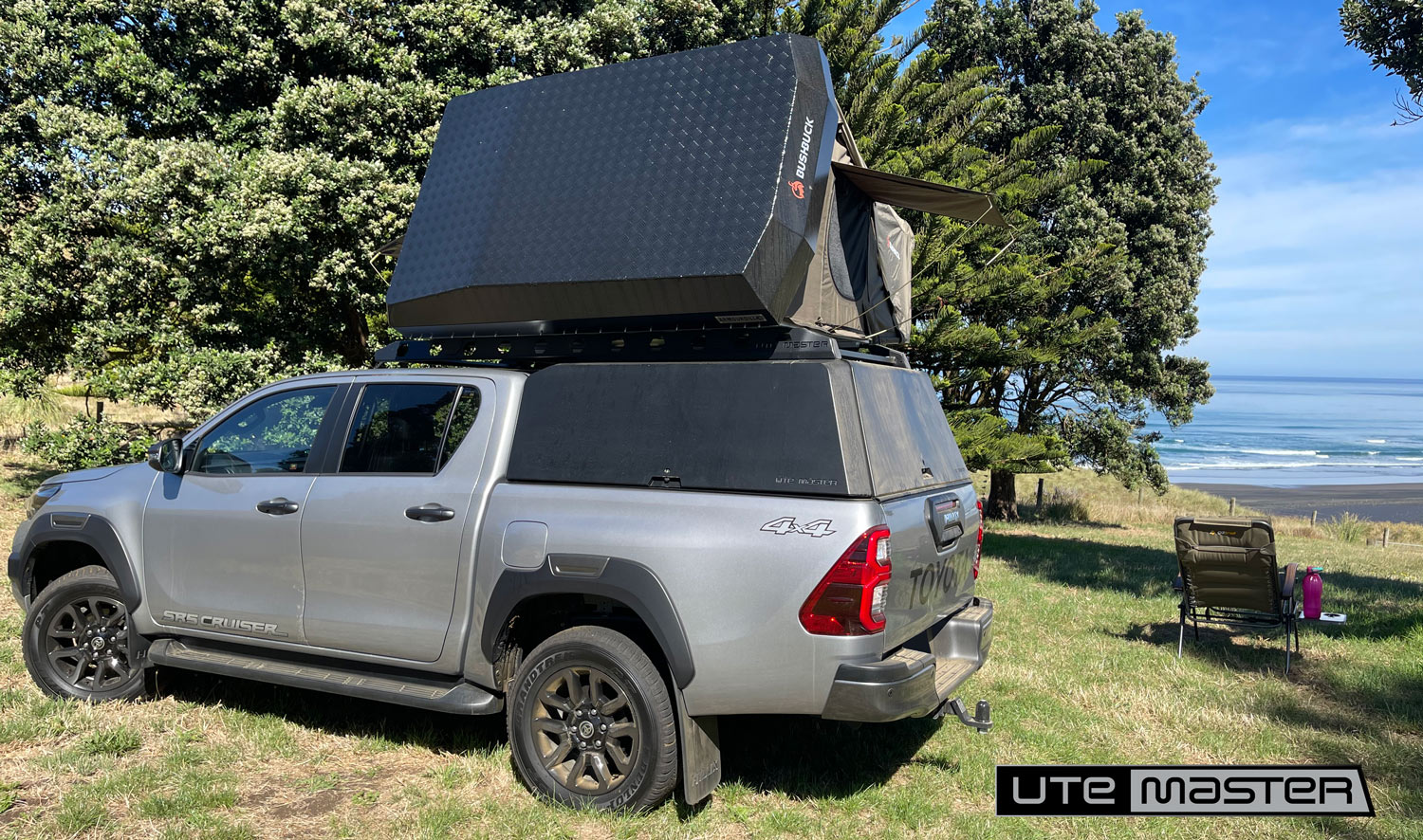 Utemaster Centurion Ute Canopy to suit Toyota Hilux with Roof Top Tent