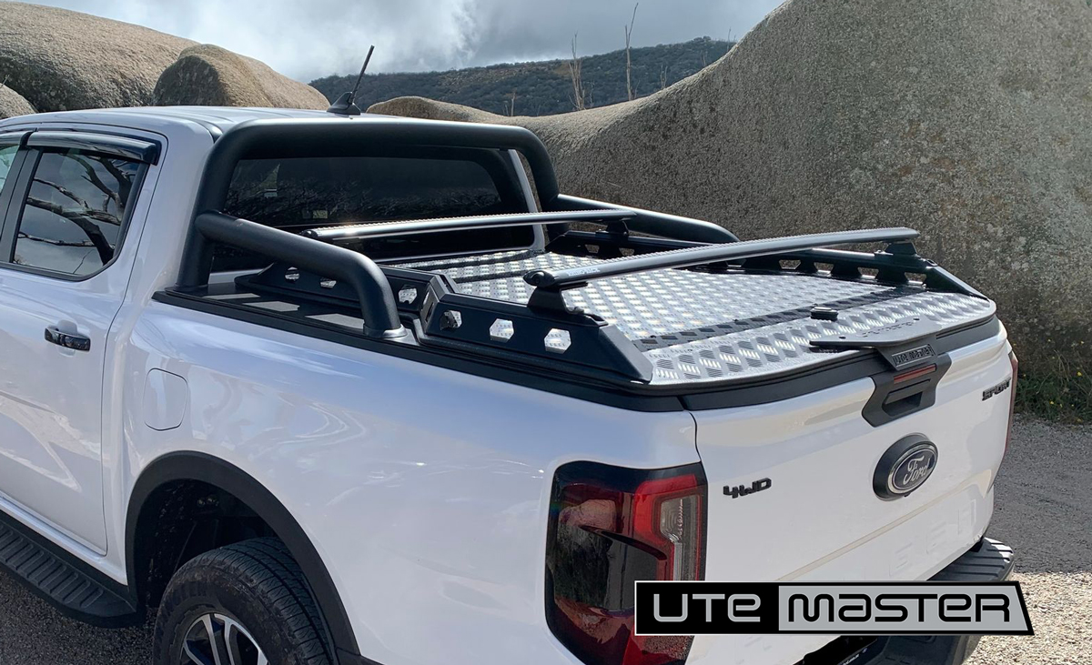 Utemaster Load Lid with Cross Bars Ford Ranger Sports Bar Hard Lid