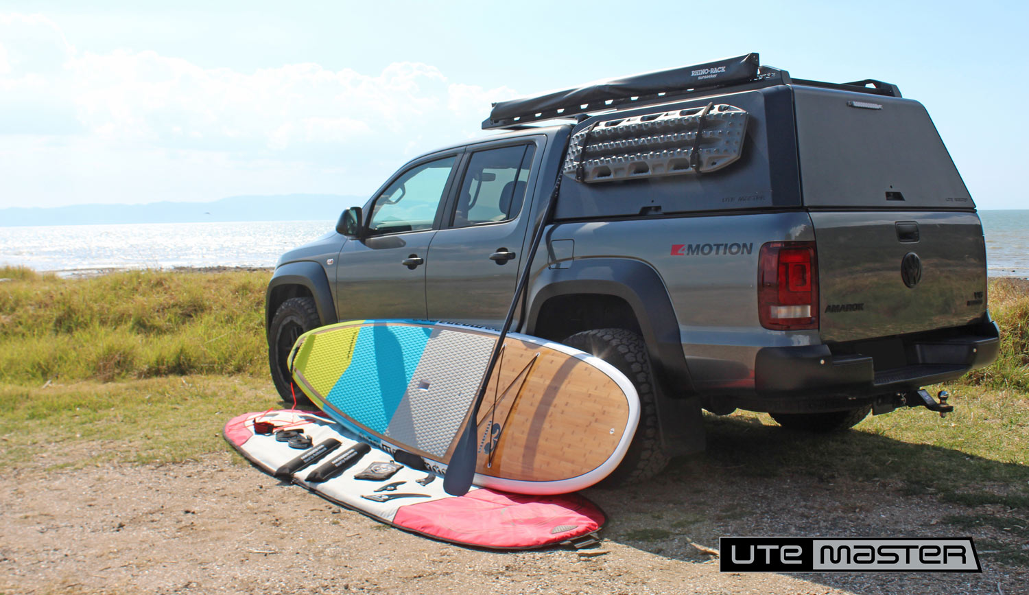 Volkswagen Amarok with Utemaster Centurion Ute Canopy 4x4 Overland Ute Grey and Black