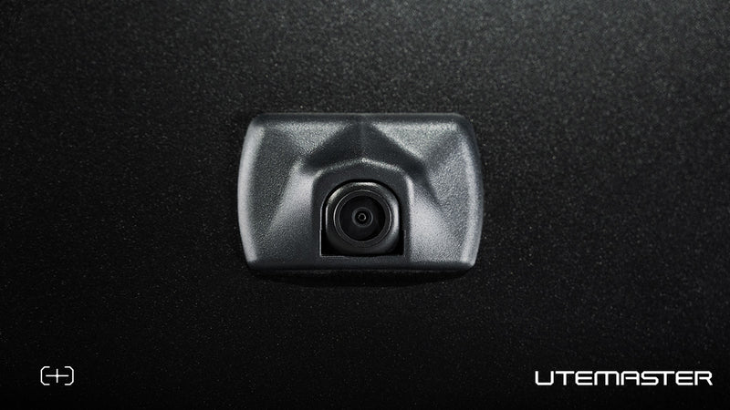 Close-up of the Rear View Camera housing on a Utemaster Centurion Canopy rear door