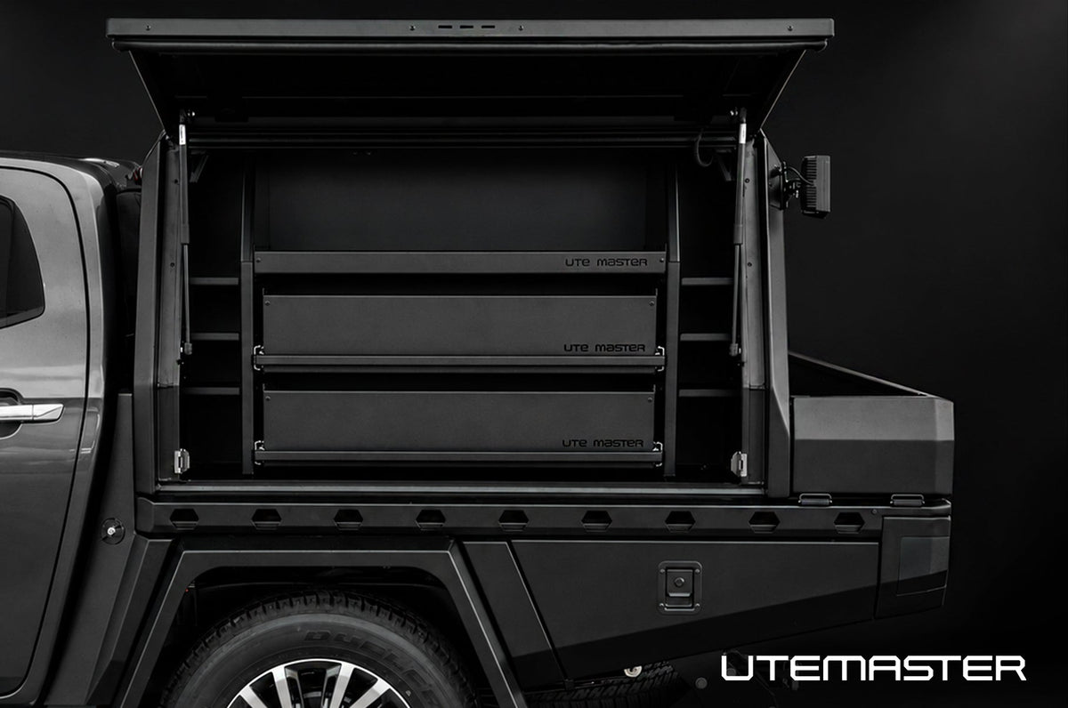 Utemaster TrailCore Tray and Canopy Shelving Internal Fitout